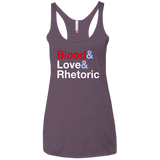 Blood Love Rhetoric Women's Triblend Racerback Tank