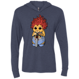 Thunder Kitty Triblend Long Sleeve Hoodie Tee