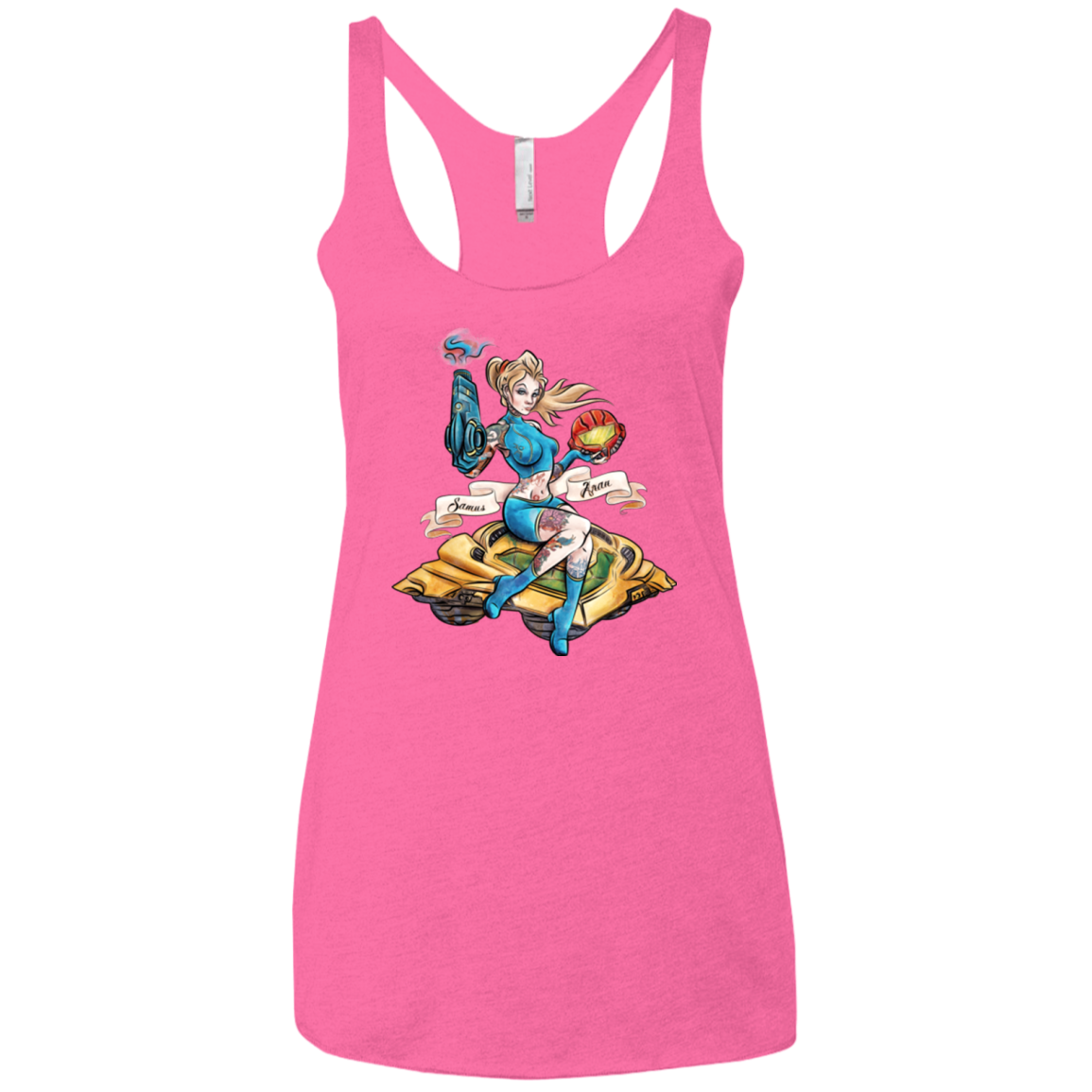 PINUP SAMUS Women's Triblend Racerback Tank