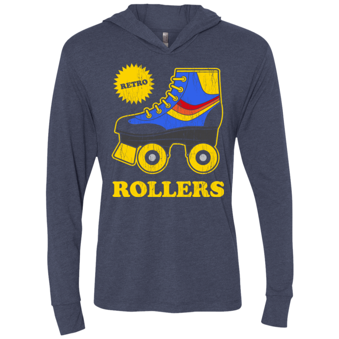 Retro rollers Triblend Long Sleeve Hoodie Tee