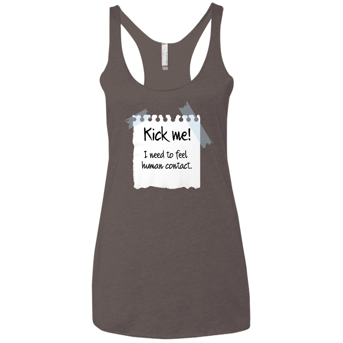 Kick Me Women's Triblend Racerback Tank