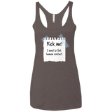 Kick Me Women's Triblend Racerback Tank