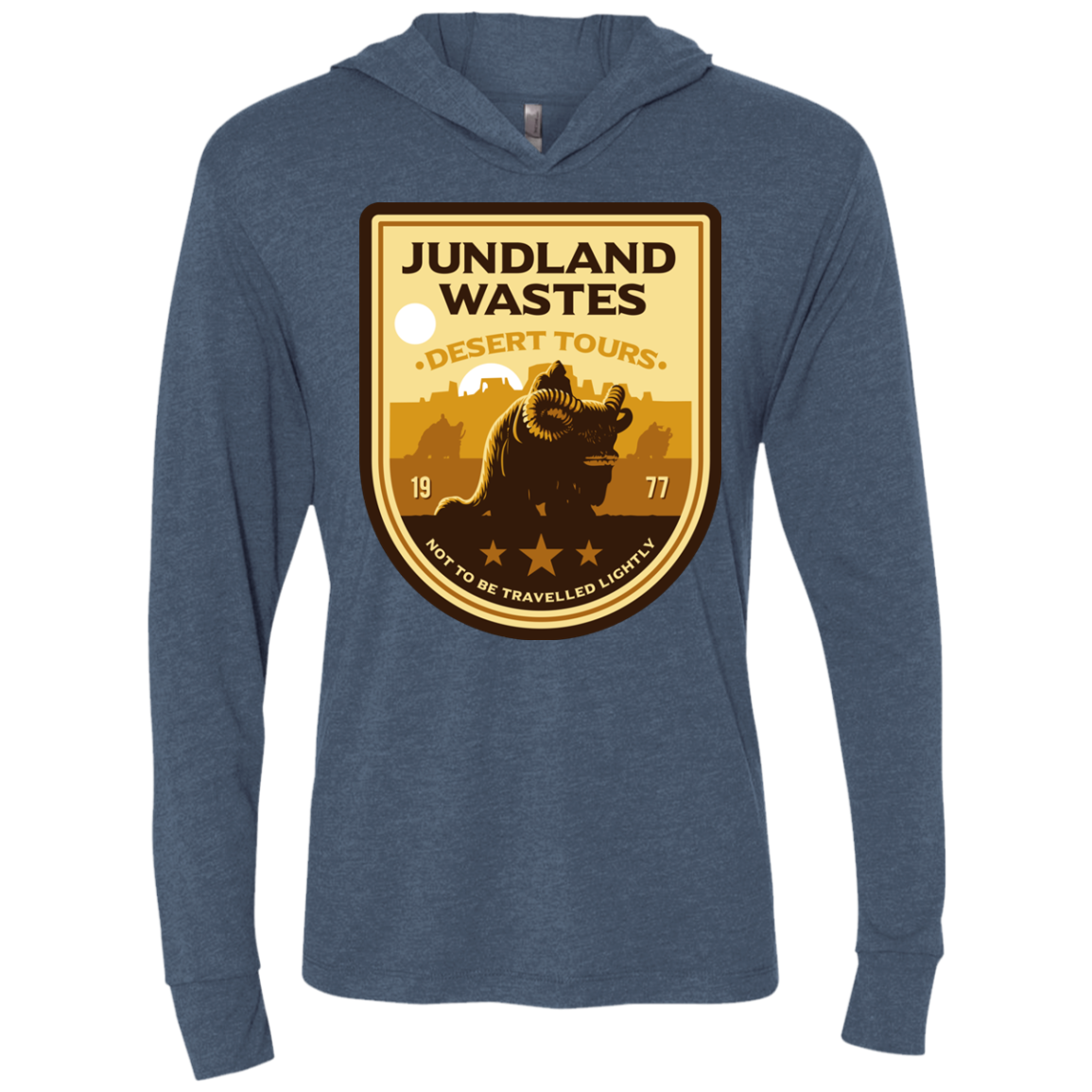 Desert Tours Triblend Long Sleeve Hoodie Tee