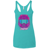 Spartan Helmet 80's Women's Triblend Racerback Tank