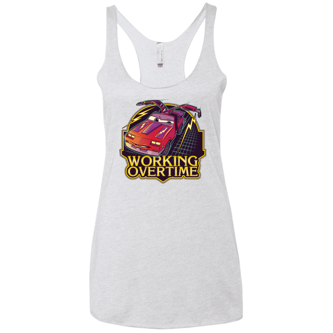 Working Overtime Women's Triblend Racerback Tank