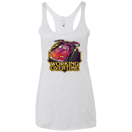 Working Overtime Women's Triblend Racerback Tank