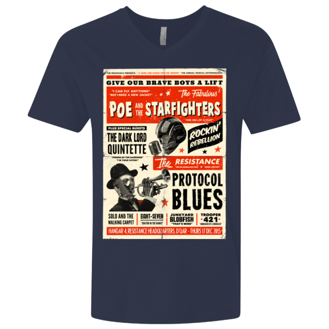Poe and The Starfighters Men's Premium V-Neck