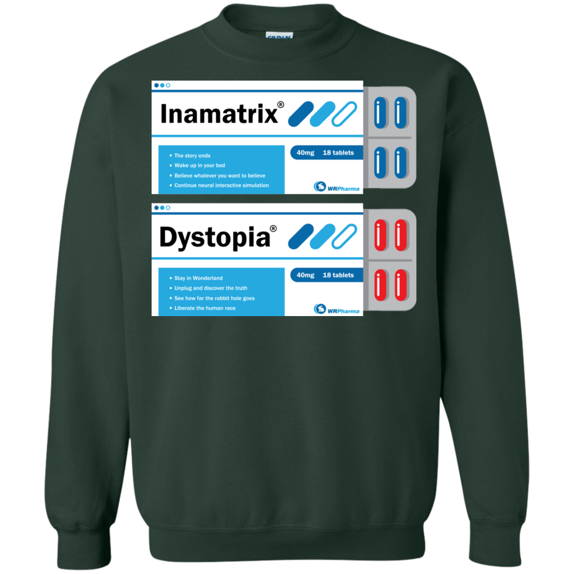 Red or Blue Crewneck Sweatshirt