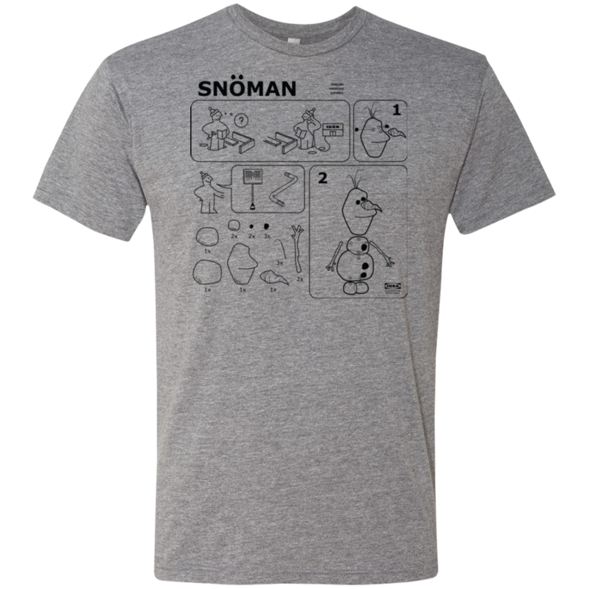 Build a Snowman Men's Triblend T-Shirt