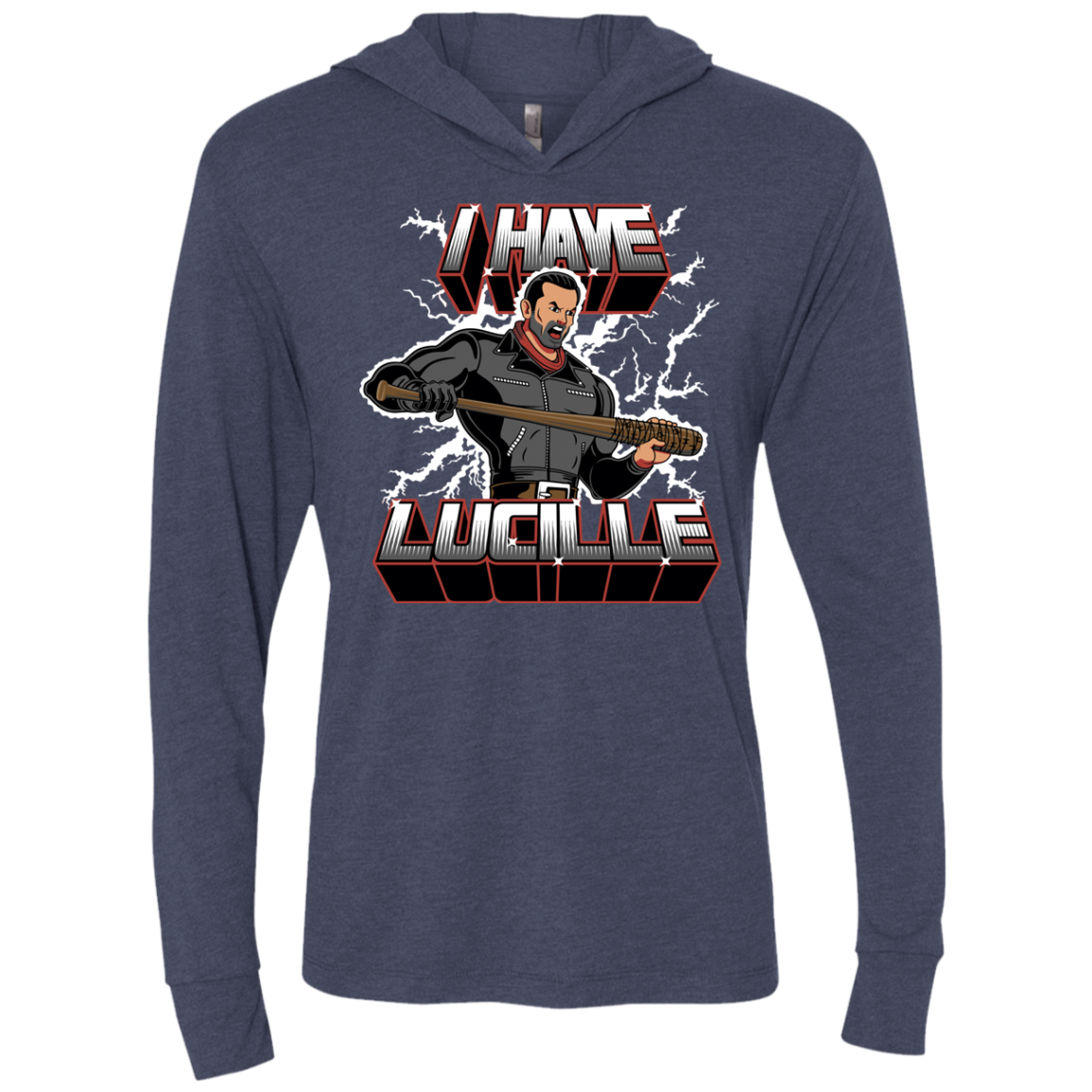 I Have Lucille Triblend Long Sleeve Hoodie Tee
