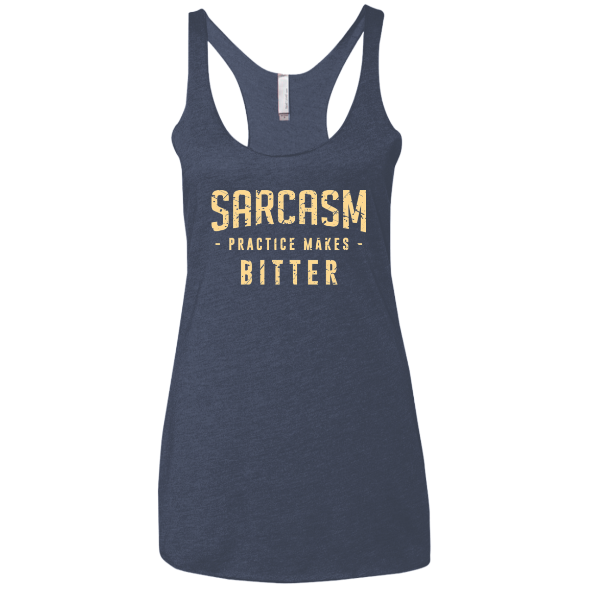 PRACTICE MAKES BITTER Women's Triblend Racerback Tank