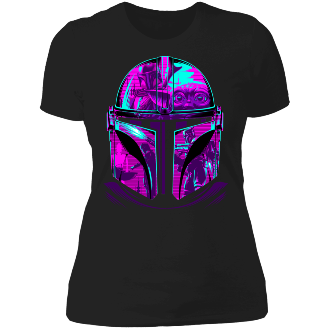 Retro Helmet Mandalorian Women's Premium T-Shirt