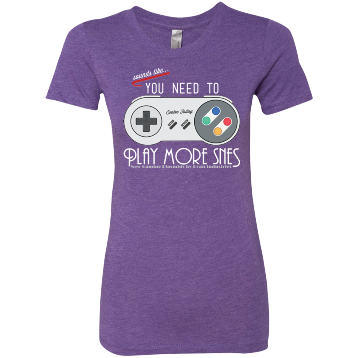 Evolve Today! Play More SNES Women's Triblend T-Shirt