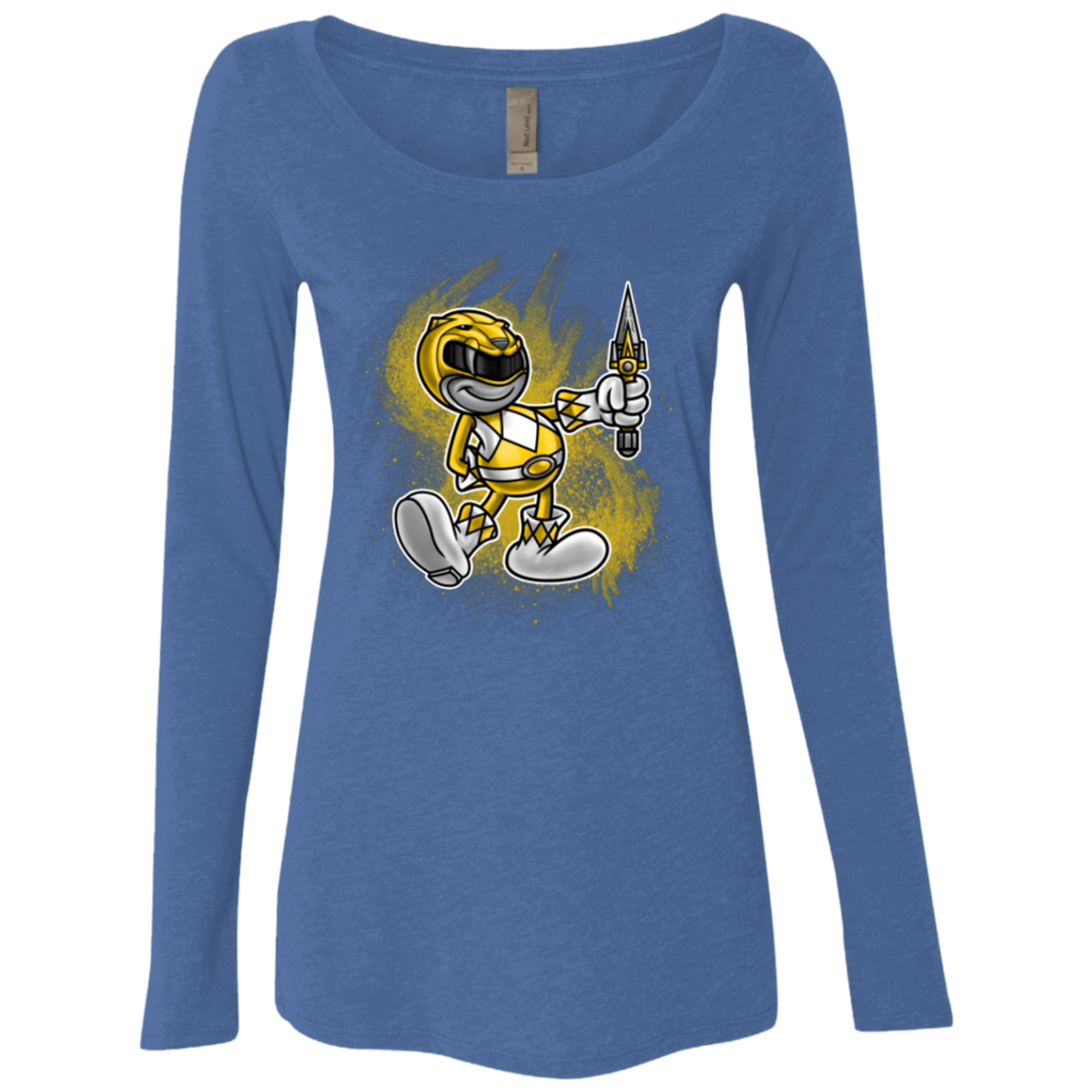 Yellow Ranger Artwork Women's Triblend Long Sleeve Shirt