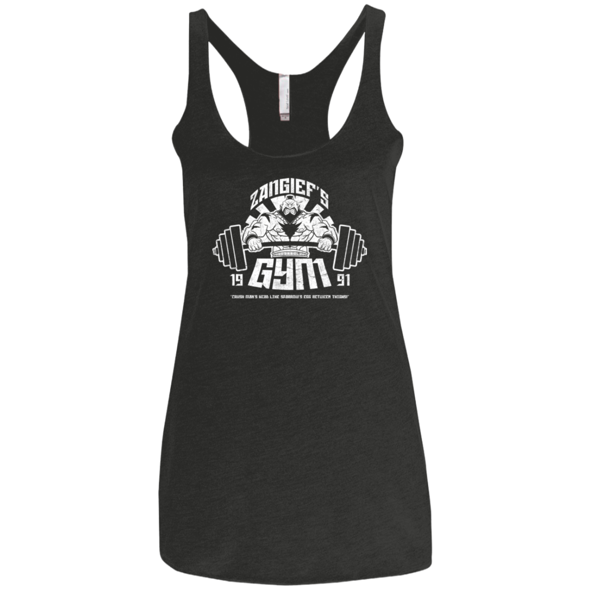 Zangief Gym Women's Triblend Racerback Tank