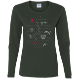 T-Shirts Forest / S Map of Nature Women's Long Sleeve T-Shirt