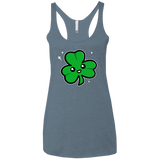 Super Cute Shamrock Women's Triblend Racerback Tank