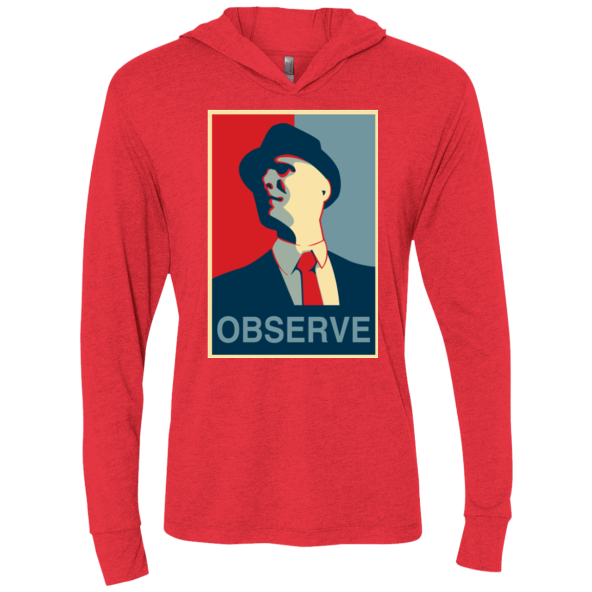 Observe Triblend Long Sleeve Hoodie Tee