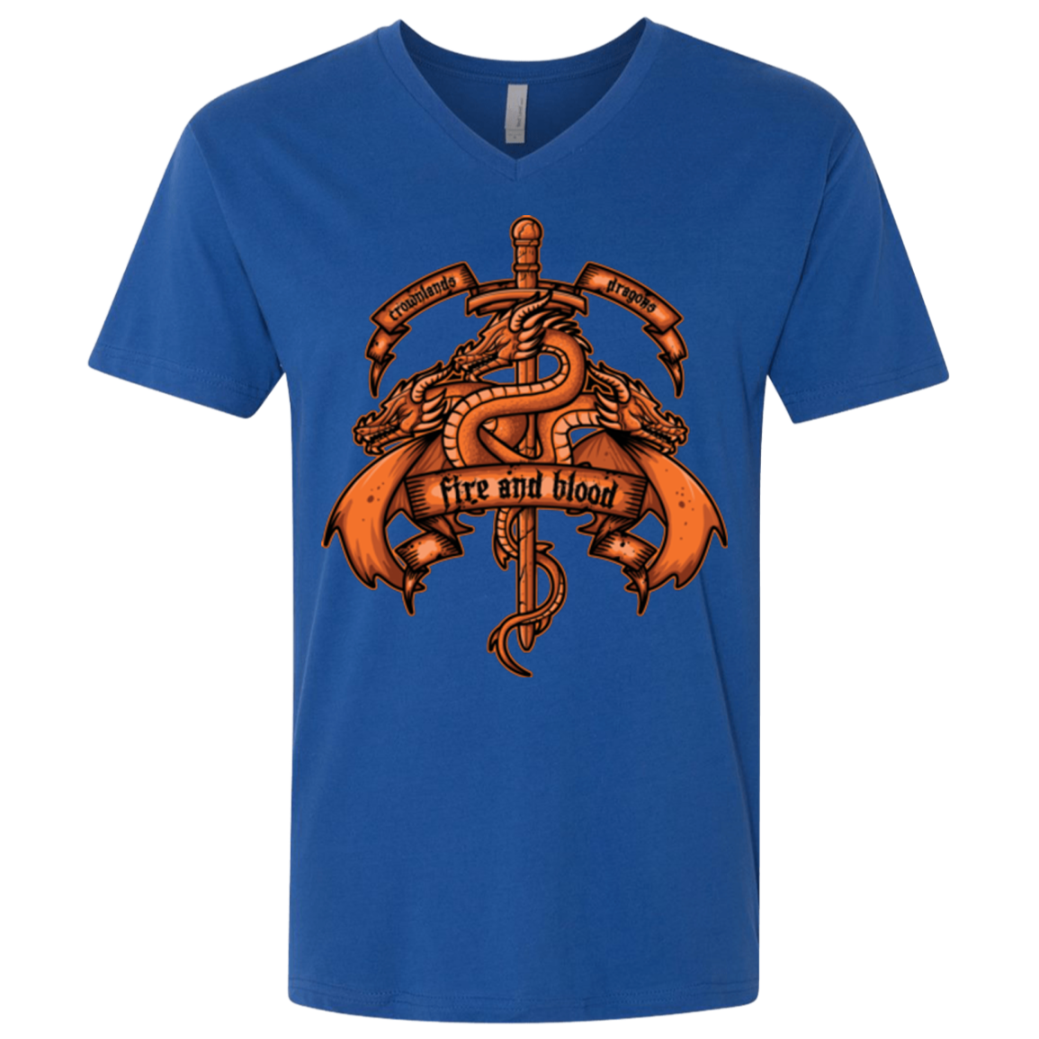 FIRE AND BLOOD Men's Premium V-Neck