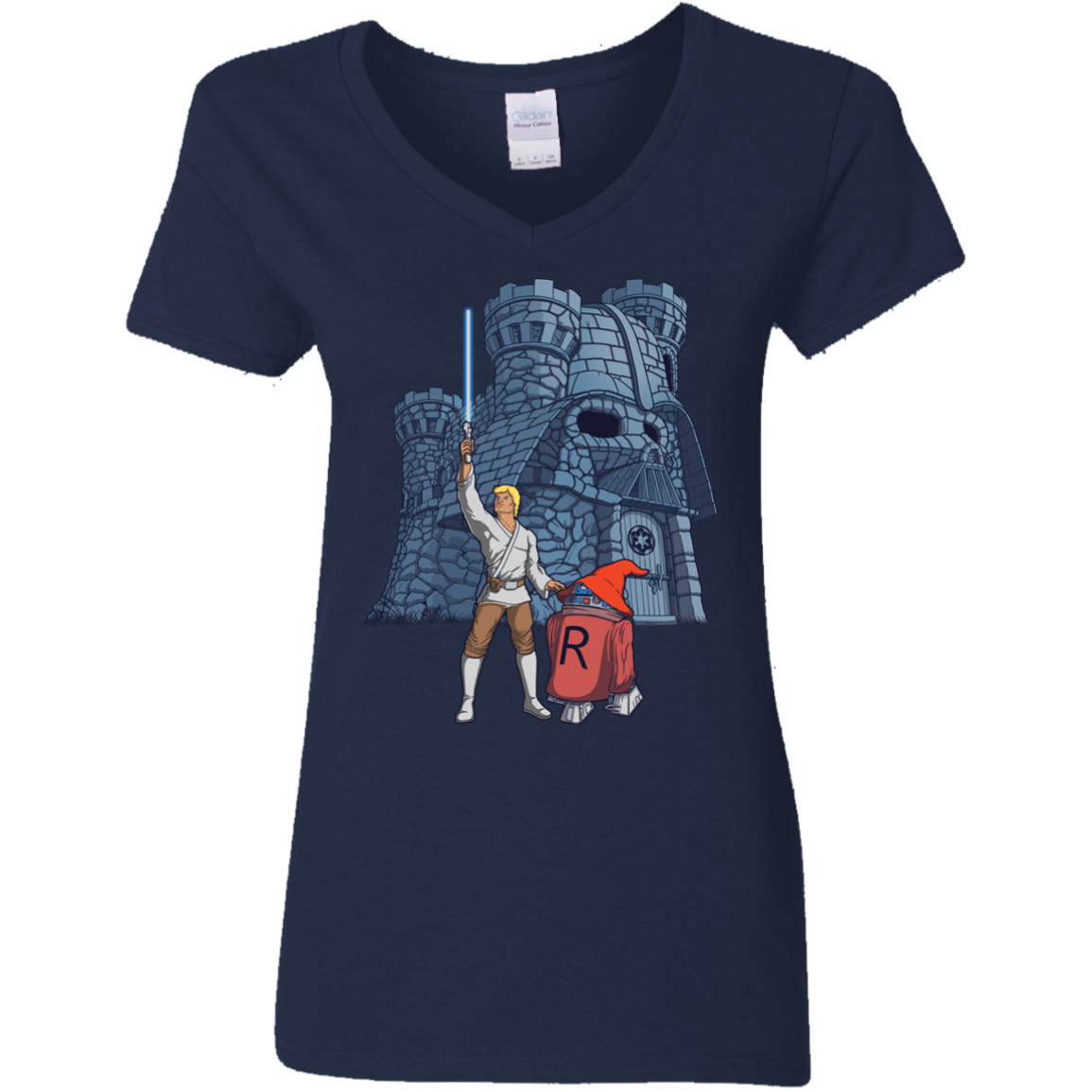 Darthskull Castle Women's V-Neck T-Shirt