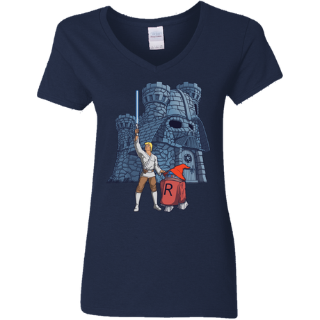 Darthskull Castle Women's V-Neck T-Shirt