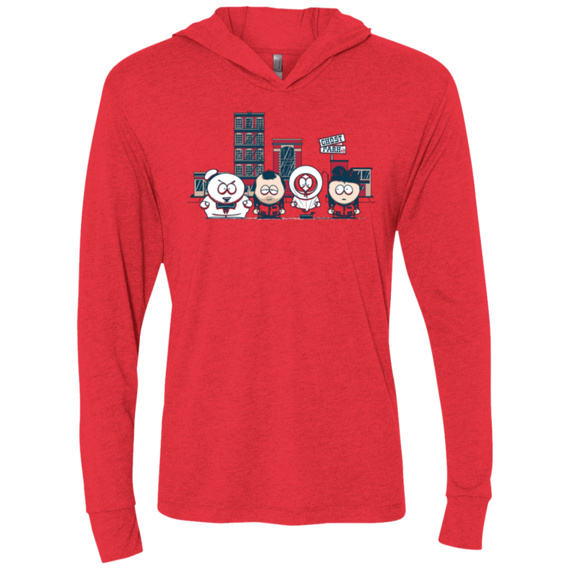 GHOST PARK Triblend Long Sleeve Hoodie Tee