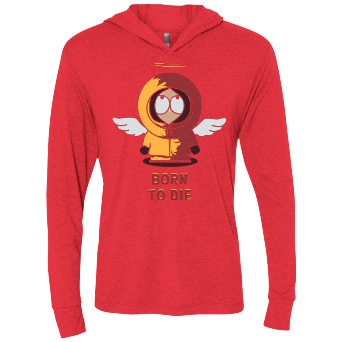 BORN TO DIE Triblend Long Sleeve Hoodie Tee