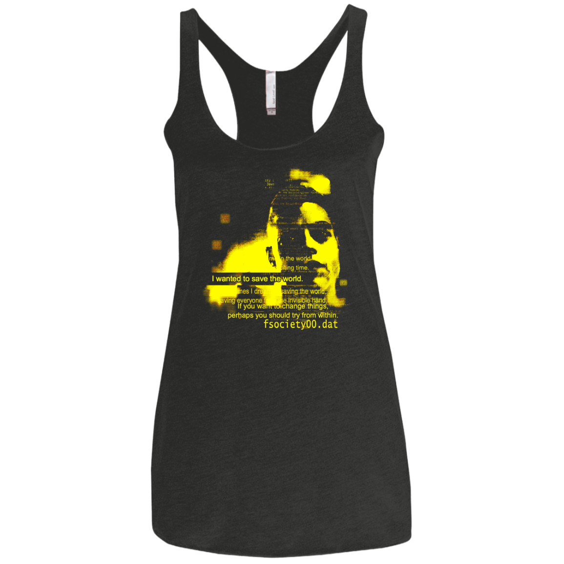 Save the World Women's Triblend Racerback Tank