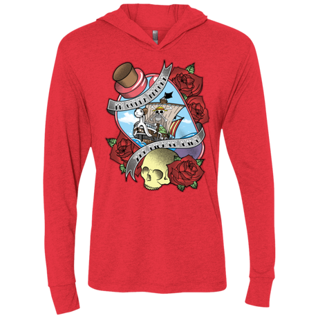 The Pirate King Triblend Long Sleeve Hoodie Tee