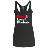 Blood Love Rhetoric Women's Triblend Racerback Tank