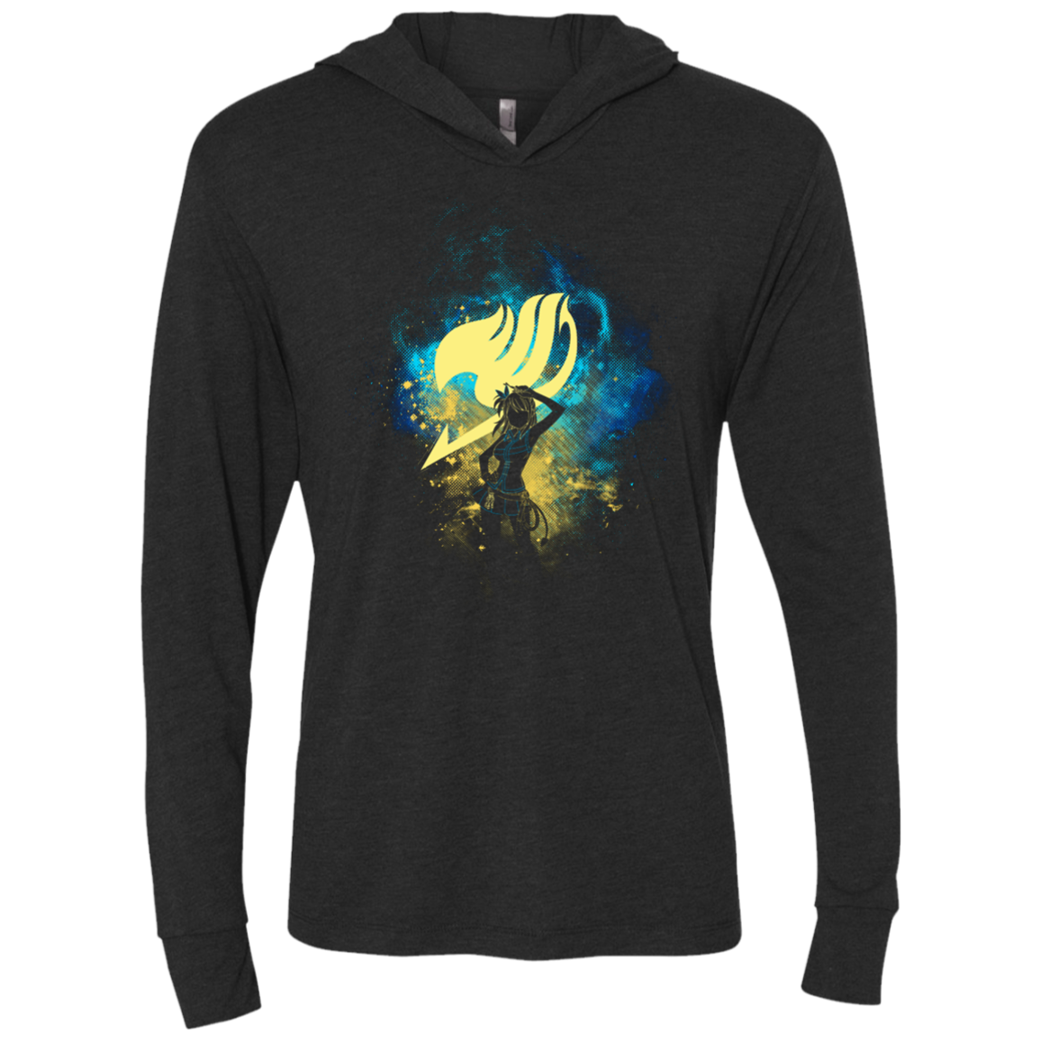 LUCY ART Triblend Long Sleeve Hoodie Tee