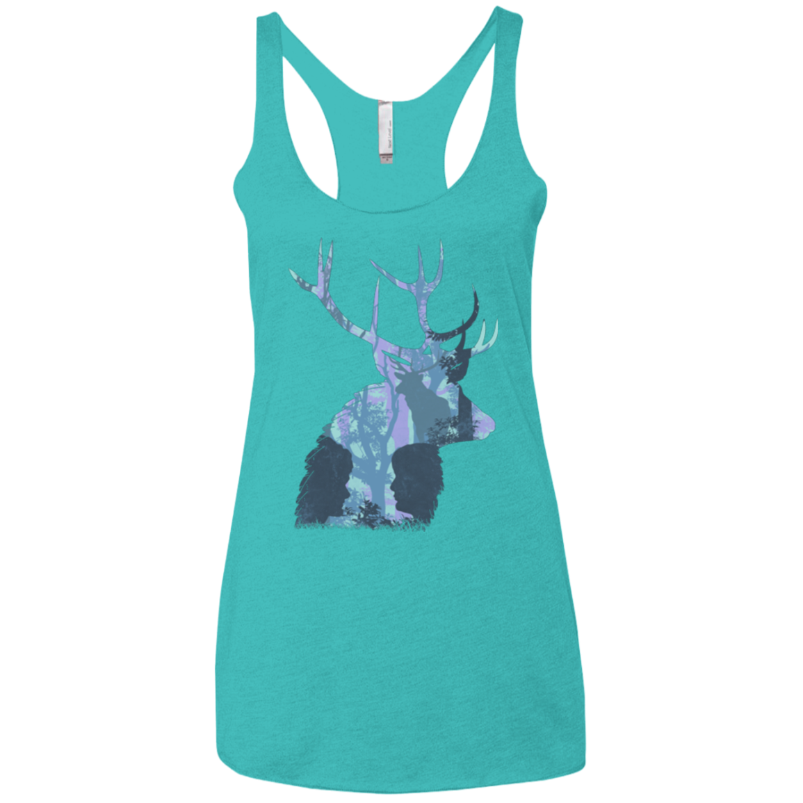 Deer Cannibal Women's Triblend Racerback Tank