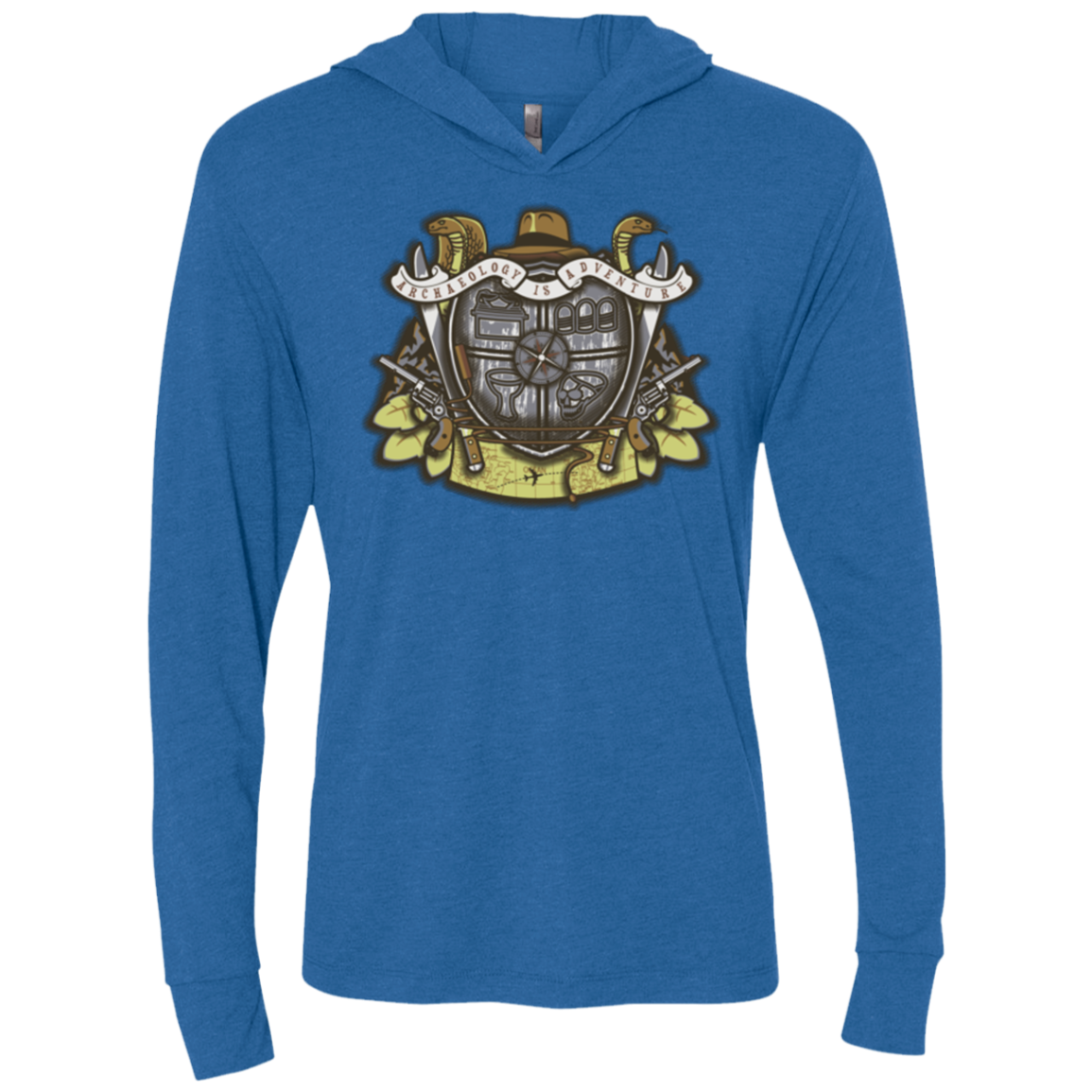 Adventurer's Crest Triblend Long Sleeve Hoodie Tee