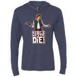 Rebels Never Die Triblend Long Sleeve Hoodie Tee