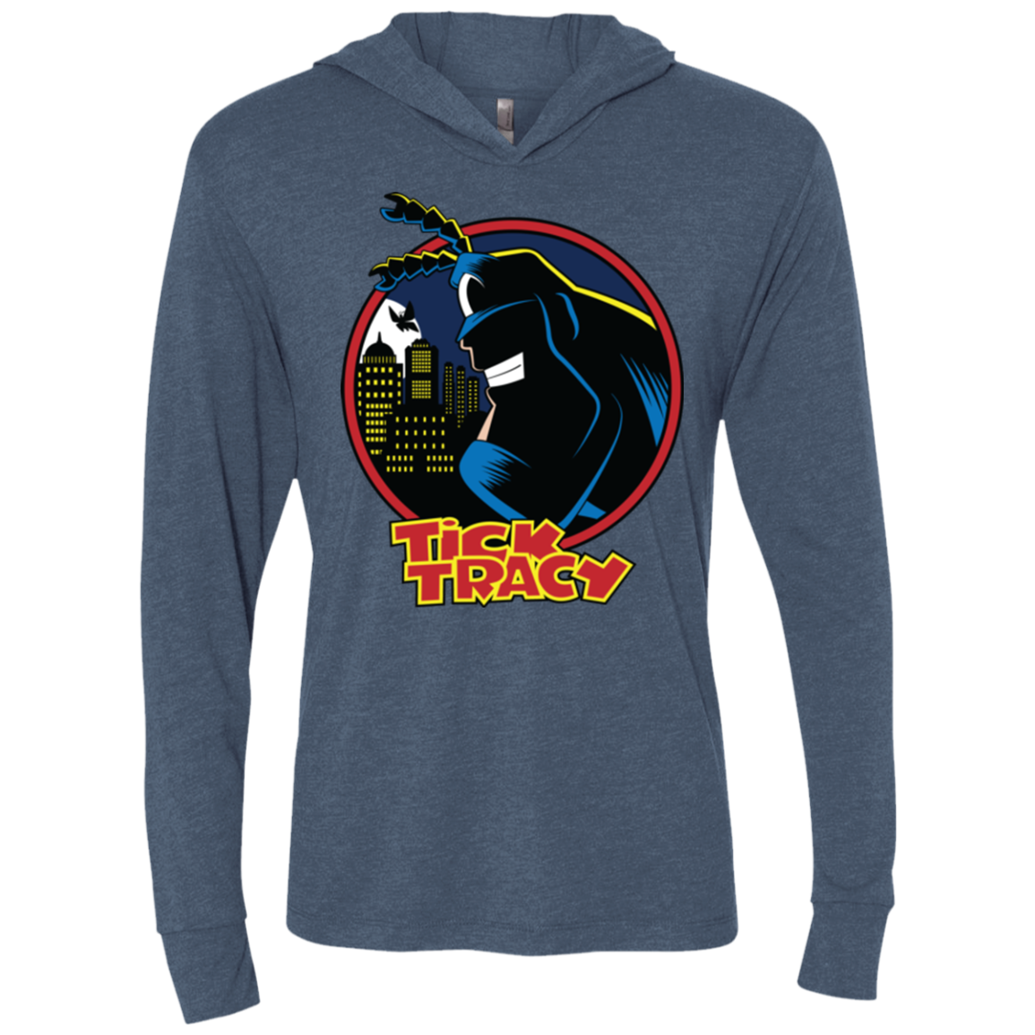 Tick Tracy Triblend Long Sleeve Hoodie Tee