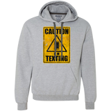 Caution I'm Texting Premium Fleece Hoodie