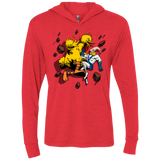 Big Bird and Worm Triblend Long Sleeve Hoodie Tee