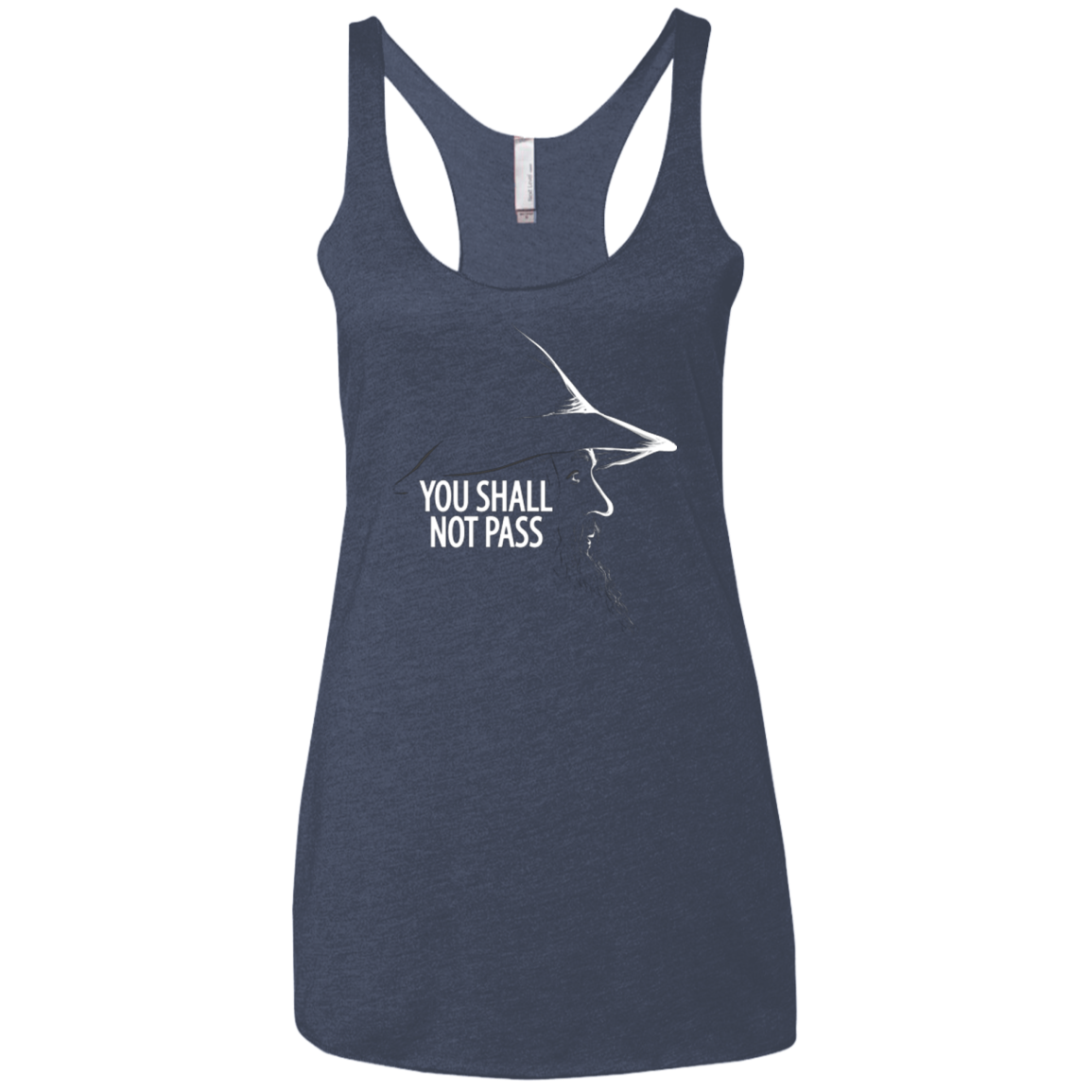 YOU SHALL NOT PASS (2) Women's Triblend Racerback Tank