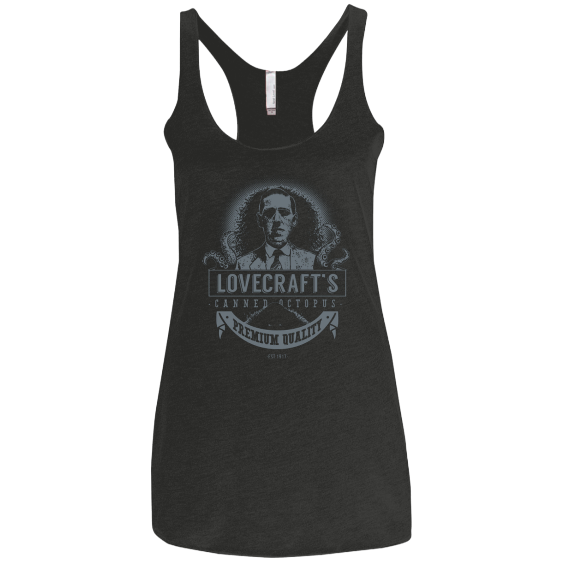 Lovecraft Canned Octopus Women's Triblend Racerback Tank
