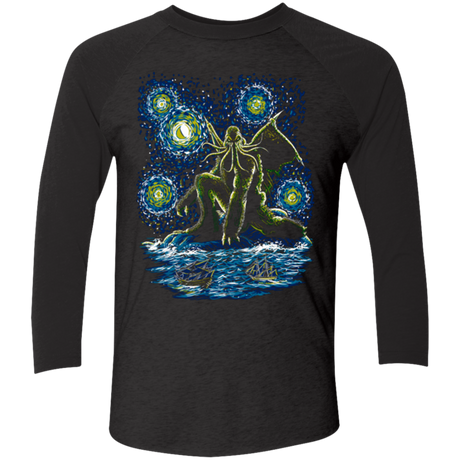 Night of Cthulhu Men's Triblend 3/4 Sleeve