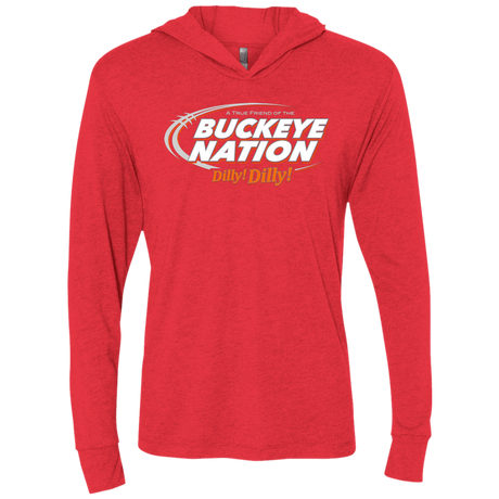 Ohio State Dilly Dilly Triblend Long Sleeve Hoodie Tee