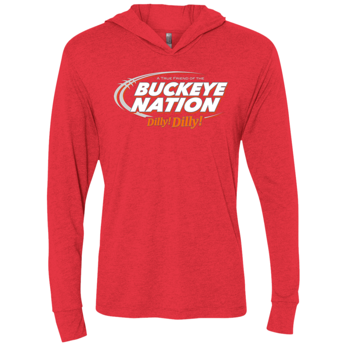 Ohio State Dilly Dilly Triblend Long Sleeve Hoodie Tee