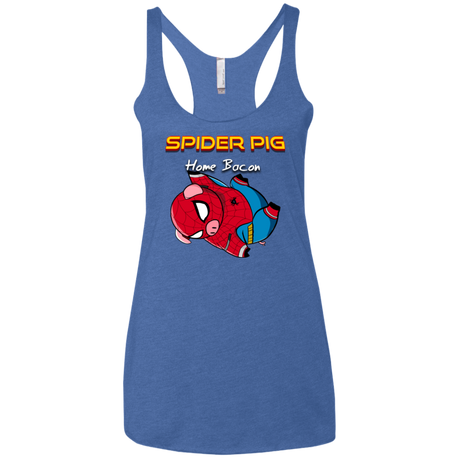 Spider Pig Hanging Women's Triblend Racerback Tank