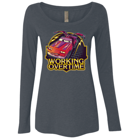 Working Overtime Women's Triblend Long Sleeve Shirt