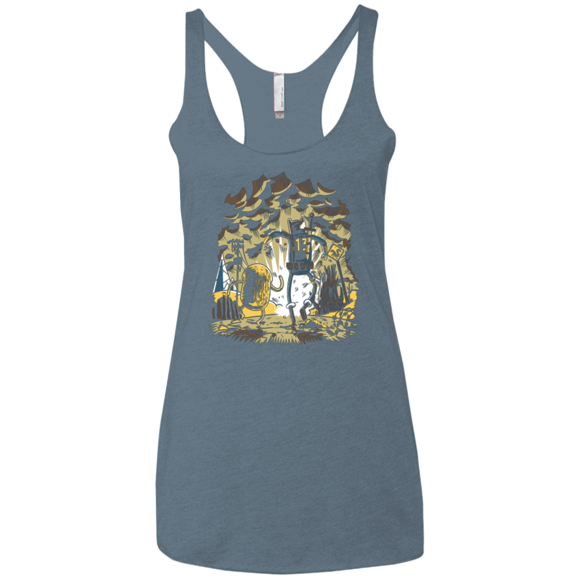 wasteland time Women's Triblend Racerback Tank