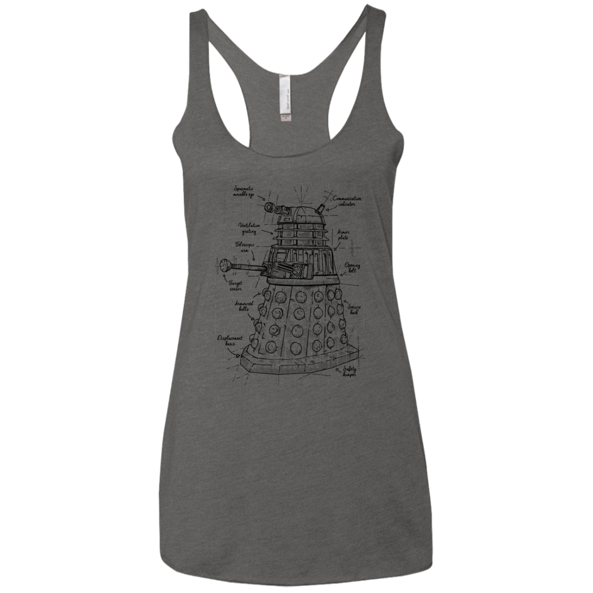 Dalek Plan Women's Triblend Racerback Tank