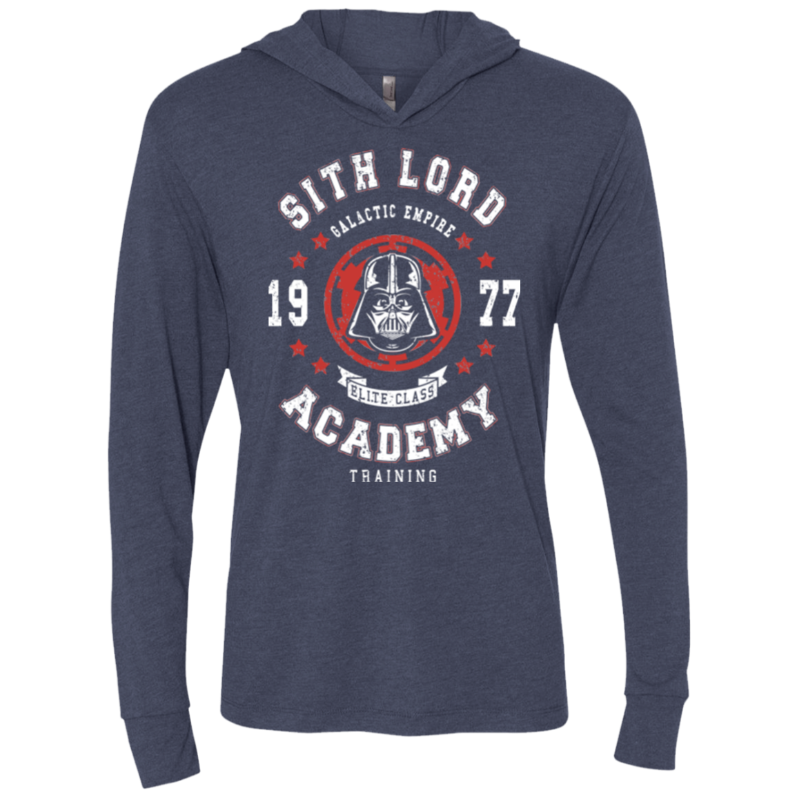 Sith Lord Academy 77 Triblend Long Sleeve Hoodie Tee