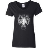 Cloudy Wolf Women's V-Neck T-Shirt