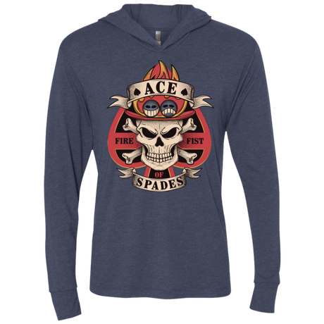 Ace of Spades Triblend Long Sleeve Hoodie Tee