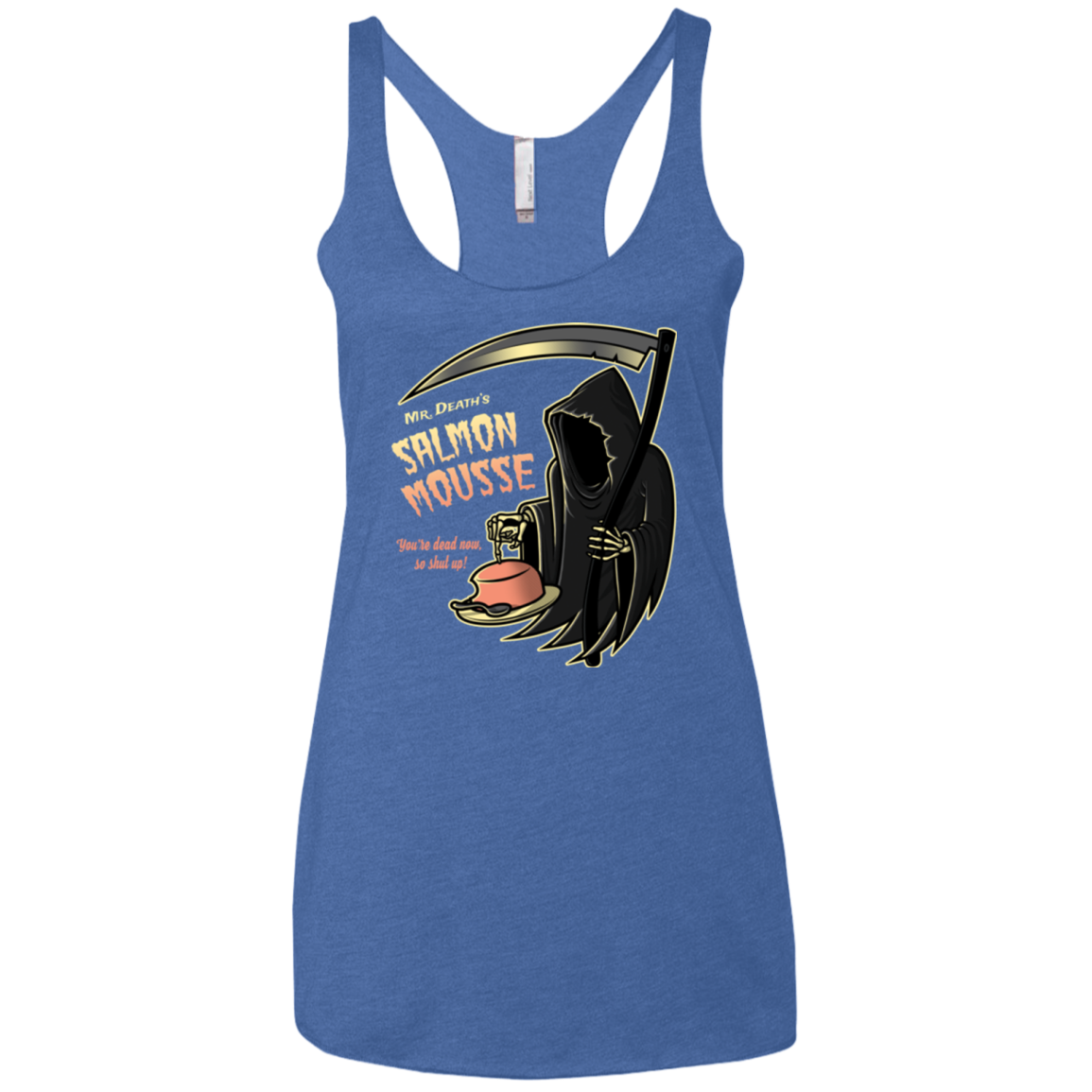 The Salmon Mousse Women's Triblend Racerback Tank